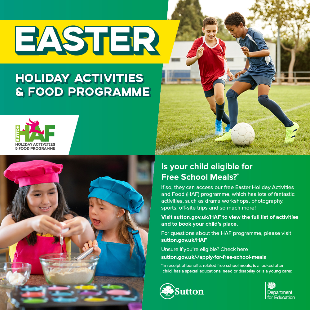 Easter Holiday Activities and Food programme (HAF) open for bookings ...